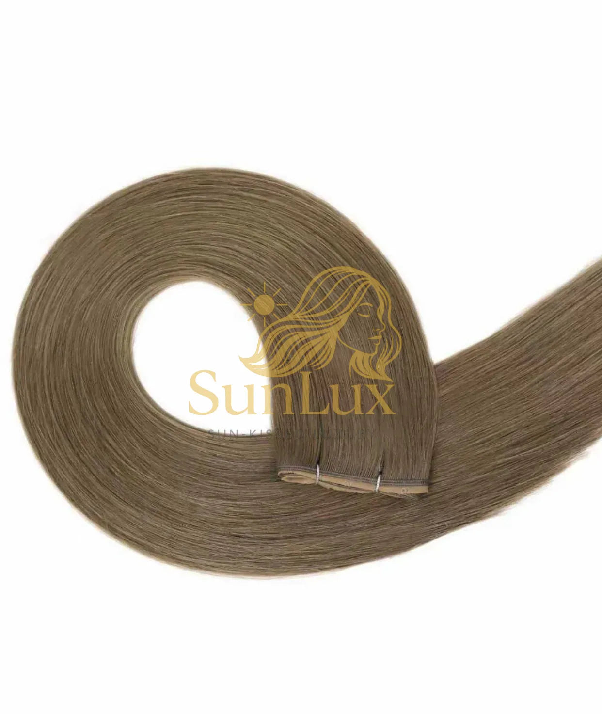 Dark Ash Brown Premium Hair Butterfly Weft
